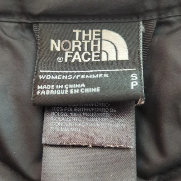 The North Face 550 Flare Goose Down Black Zip Jacket Size SP - Picture 13 of 16